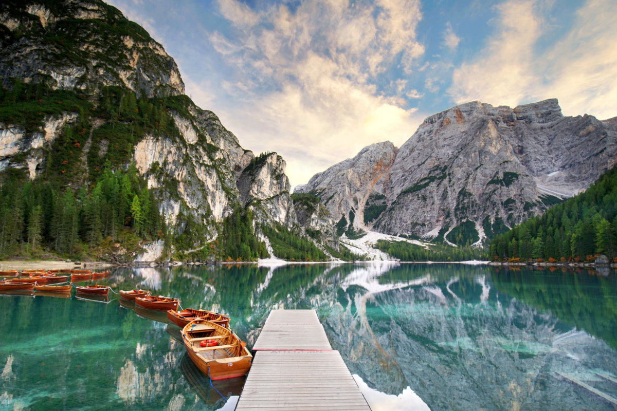 View to the Braies Lake