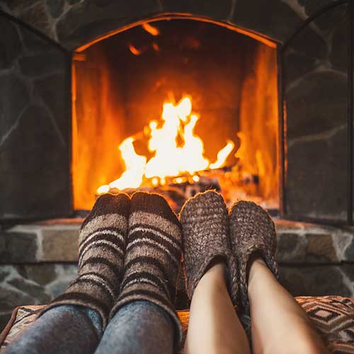 Chalets with fireplace