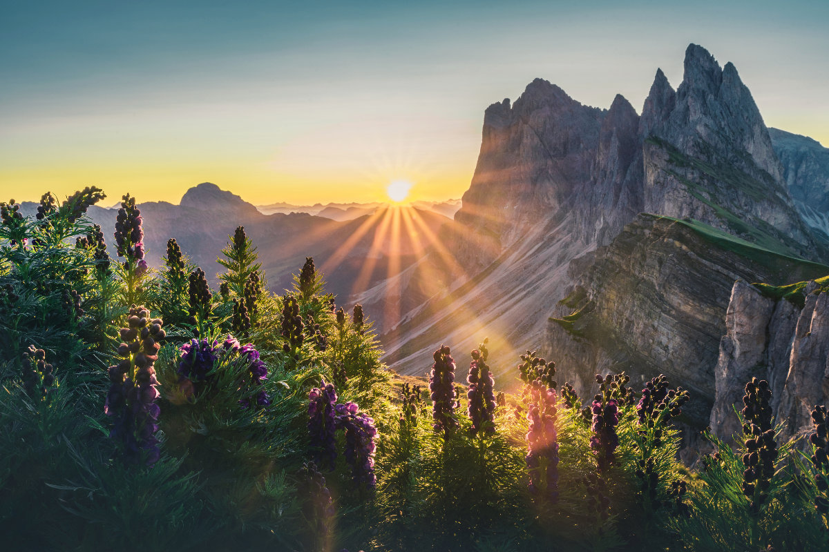 Sunset in the Dolomites